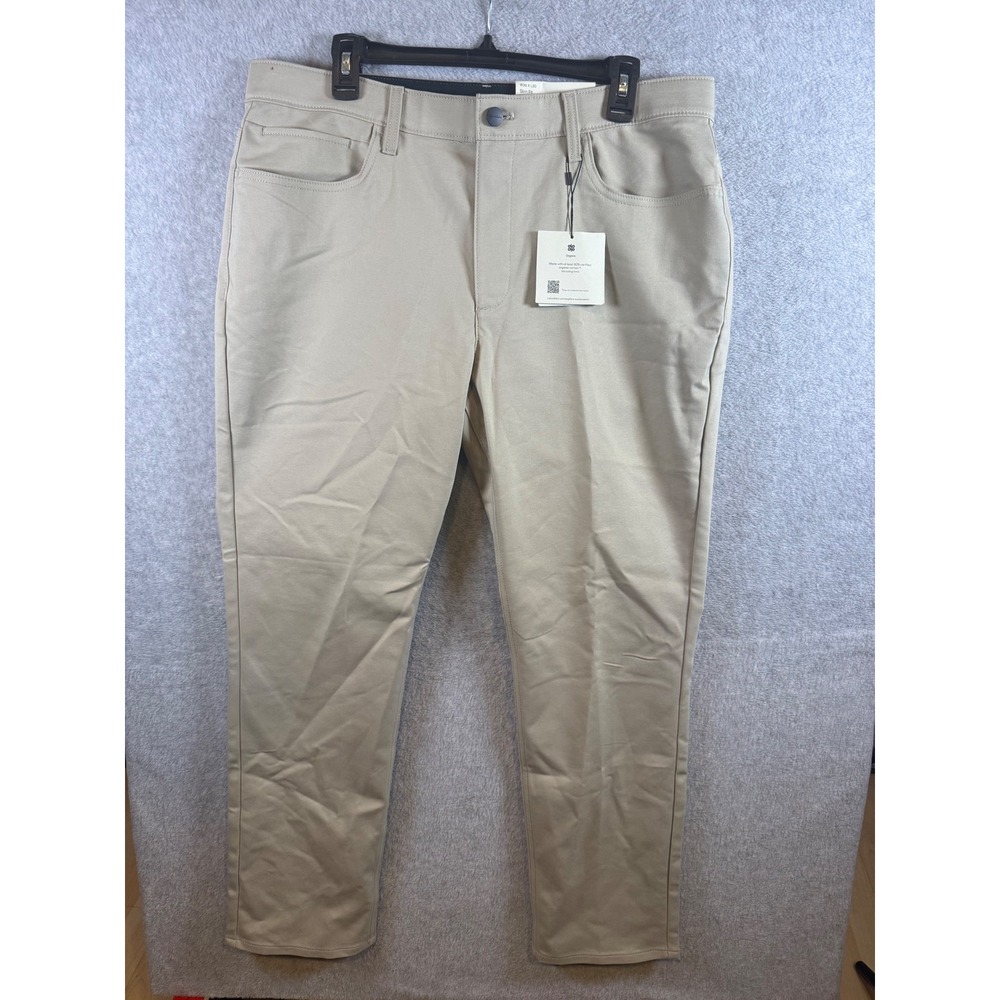 Calvin Klein Mens Slim Fit Khaki Pants Tan 5-Pocket Trousers 36x30 NWT